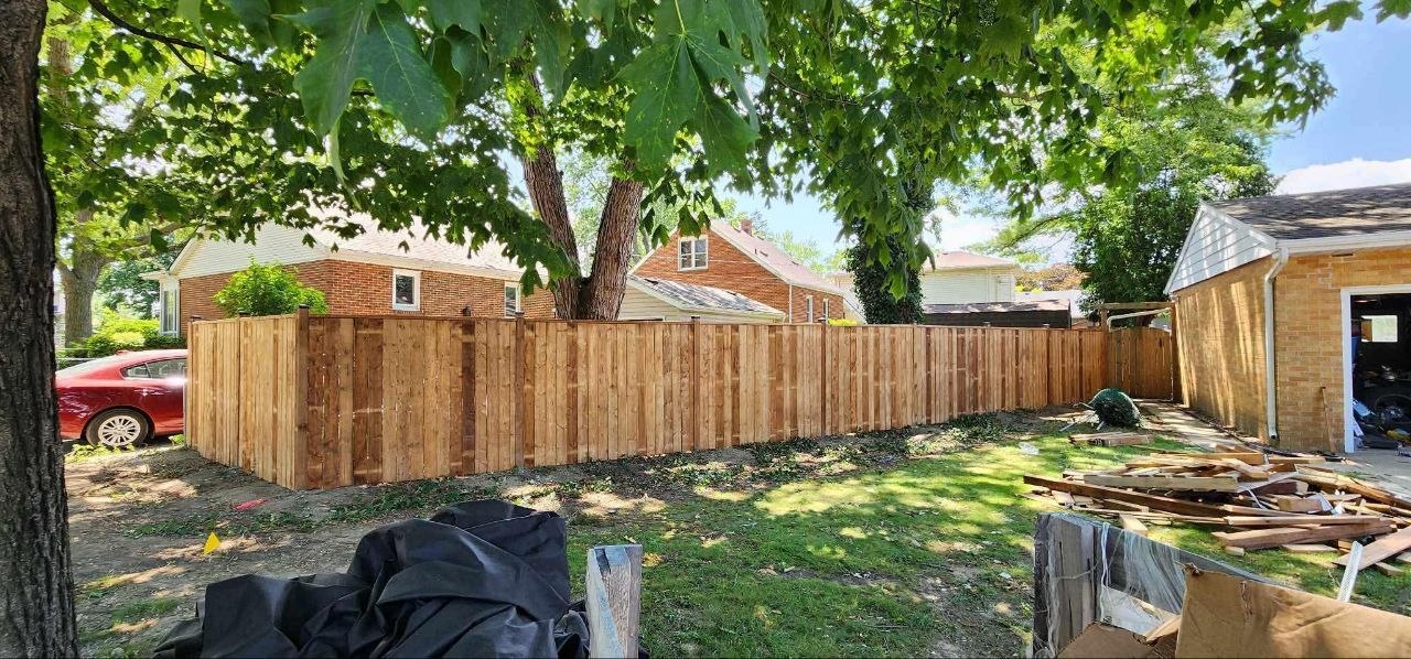 Backyard deck construction detail
