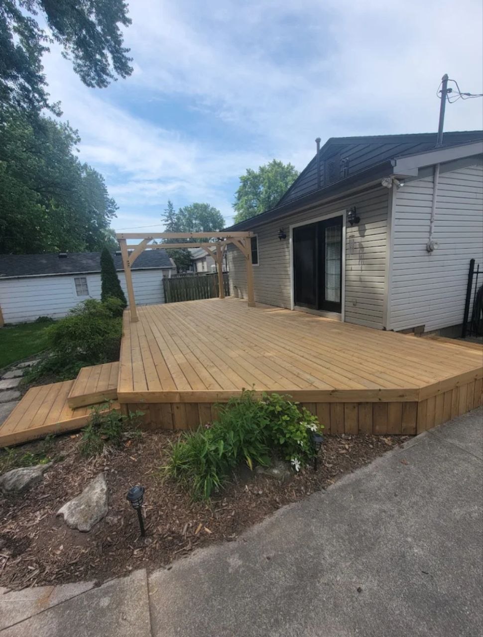 Fence line installation with clean finish