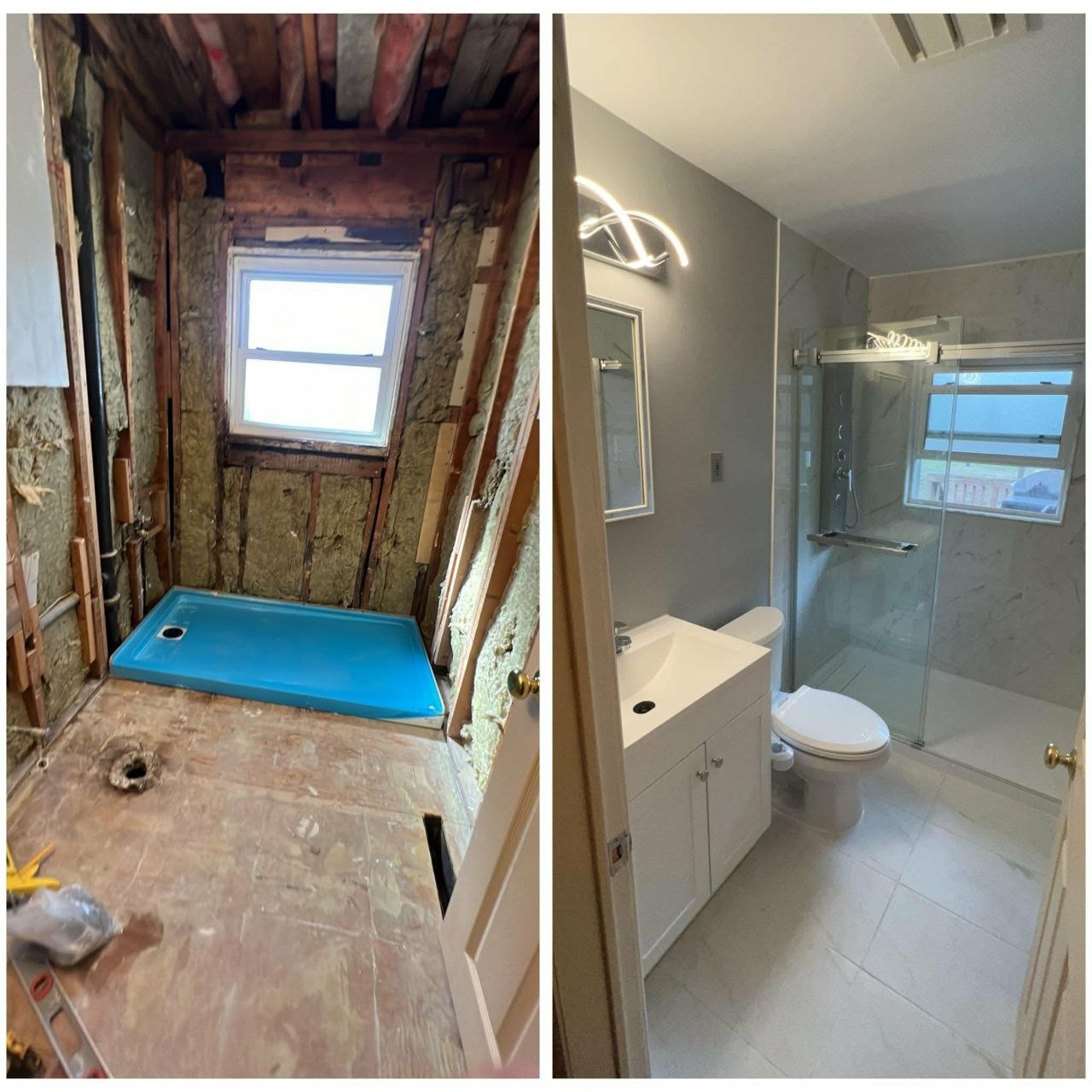 Bathroom interior renovation detail 1