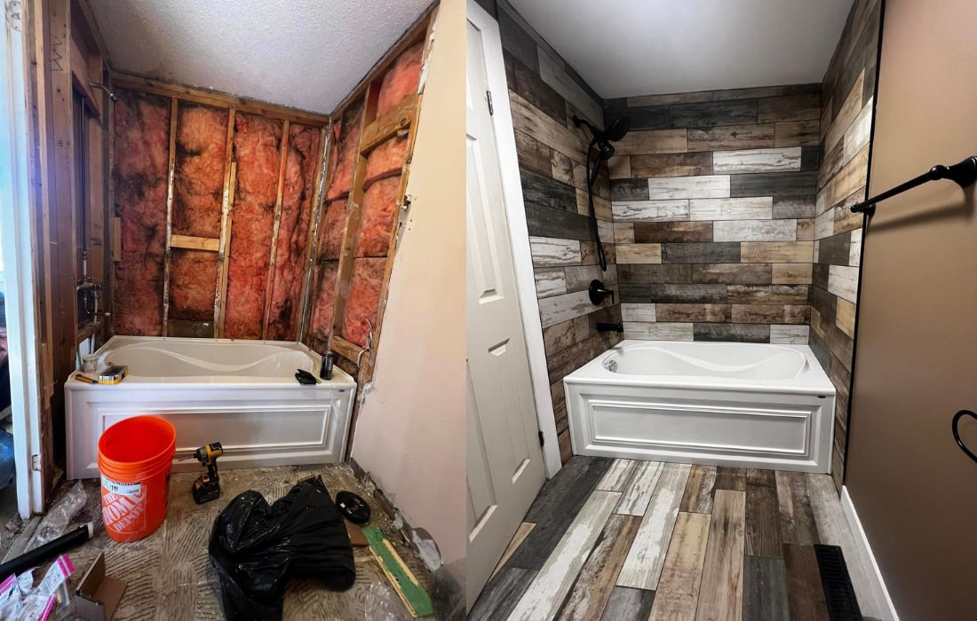 Bathroom interior renovation detail 2