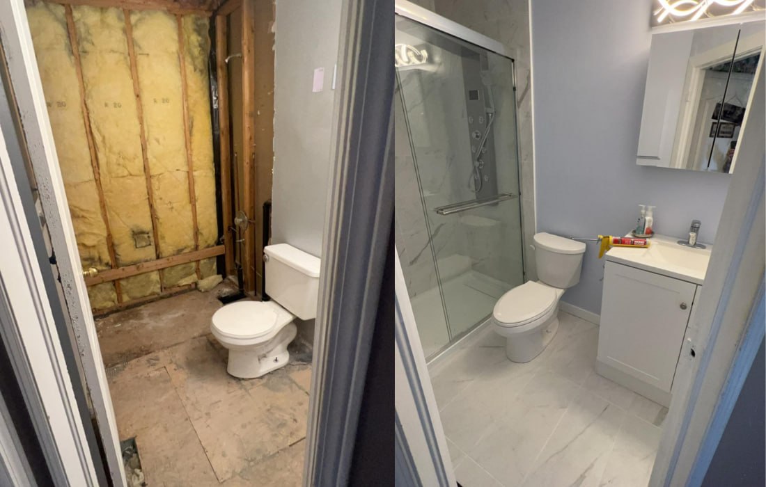 Bathroom interior renovation detail 4